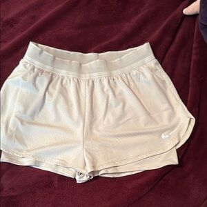Nike Women's neutral shorts size medium with built in shorts